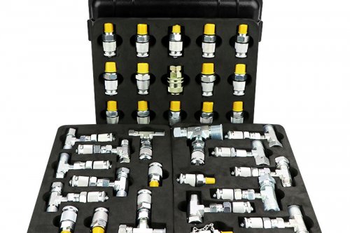 What is the role of pressure test fitting in full hydraulic system equipment?