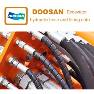 Data of hydraulic hose and fittings on DOOSAN Excavator