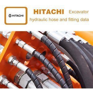 Data of hydraulic hose and fittings on HITACHI Excavator