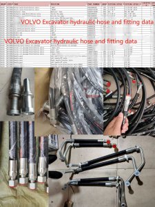 Data of hydraulic hose and fittings on HYUNDAI Excavator