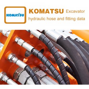 Data of hydraulic hose and fittings on KOMATSU Excavator