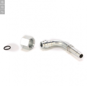 90°METRIC FEMALE 24°CONE.L.T.WITH  O-RING HOSE INSERT DIN3853 Needfitting 20491