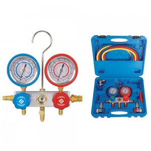 For R12 R22 R404A R134A Refrigerant Manifold Gauge SET Air Condition Refrigeration Set Air Conditioning Tools Hose and Hook