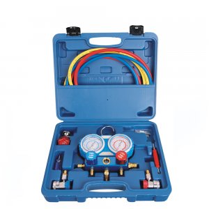 For R12 R22 R404A R134A Refrigerant Manifold Gauge SET Air Condition Refrigeration Set Air Conditioning Tools Hose and Hook