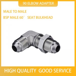 JIC MALE 74° CONE BULKHEAD 90° Elbow 6J9