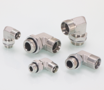 90° ELBOW METRIC THREAD ADJUSTABLE STUD ENDS ISO 6149 1CH9