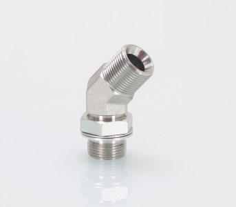 BSP MALE X BSP MALE O-RING 45° POSITIONAL FORGED ELBOW 1BG4