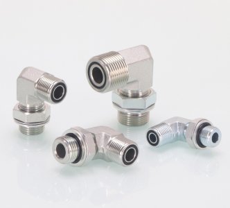 ORFS MALE X BSP MALE O-RING 90° POSITIONAL FORGED ELBOW 1FG9