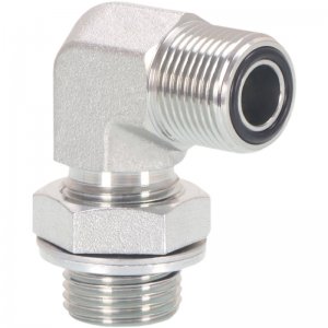 ORFS MALE X BSP MALE O-RING 90° POSITIONAL FORGED ELBOW 1FG9