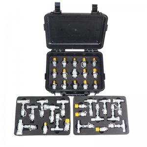 Excavator pressure measuring fittings set
