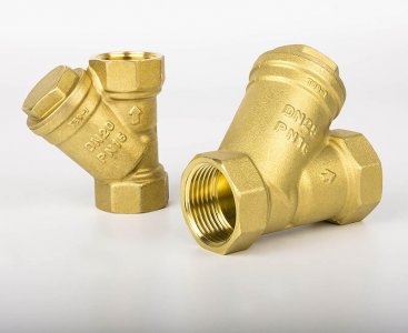 Brass Y-type pipe filter, air conditioning, heating and ventilation, 1/2 inch 3/4 inch and 1 inch