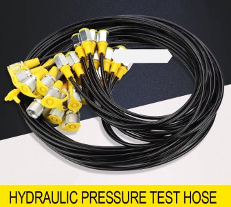 1PC 64MPa  M16-G1/4  Hydraulic Pressure Test Hose Female Liquid Hydraulic Test Hose Black End Gauge Connecting Cable